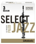 Rico RSF10SSX3M Select Jazz - Soprano Saxophone Reeds - Filed - 3 Medium - 10 Box