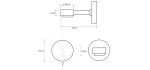 SAPHO - X-ROUND mýdlenka magnetická, chrom XR802