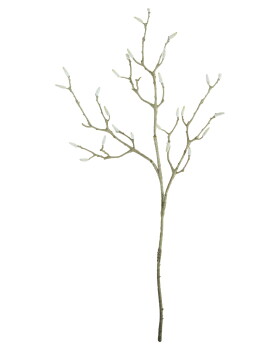 House Doctor Umělá květina Magnolia White 95 cm, bílá barva, plast