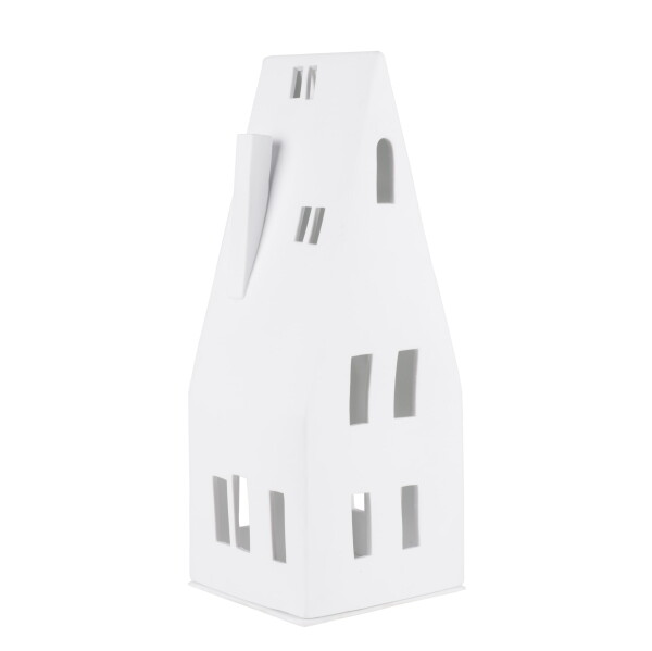 Räder Porcelánový svícen domeček High Roof 30,5 cm, bílá barva, porcelán