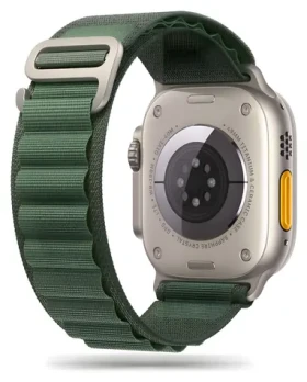 Tech-Protect Nylon Pro tmavě zelený / Řemínek pro Apple Watch / 42/44/45/49 mm