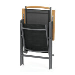 Zahradní židle, hliník, síťovina, šedá, AZC-W1408 GREY