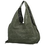 Módní koženková sada kabelek přes rameno a crossbody Saga, zelená
