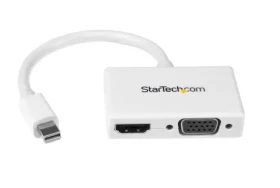 StarTech cestovní A:V adaptér 2v1 Mini DisplayPort M na HDMI F nebo VGA bílá (MDP2HDVGAW)