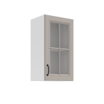 Horní prosklená skříňka Stilo 40 GS-72 1F Barva korpusu: Dub artisan, Barva dvířek: Dust Grey