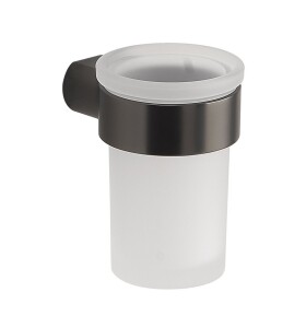 Gedy - PIRENEI sklenka, mléčné sklo, gun metal PI1081