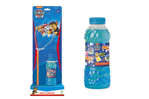 Bublifuk Tlapková patrola/Paw Patrol sada na tvorbu bublin + náplň 0,45L na kartě 15x42x12cm