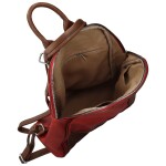 Trendy dámský koženkový kabelko-batůžek Eligio, červený