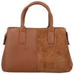 Luxusní dámská koženková kabelka do ruky Coveri Korina, hnědá