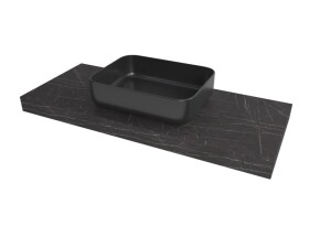 Deska pod umyvadlo Naturel Dolce 120x8x50 cm Pietra Grigia černá mat DO12050PBC DO12050PBC