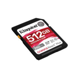 Kingston SDXC karta 512GB Canvas React Plus, UHS-II, U3, V60, R:280/W:150MB/s EDF_443728