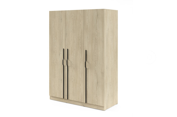 Šatní skříň Braga BR2 - Bez zásuvek Barva korpusu: Dub Cremona, Úchytky: Kovové