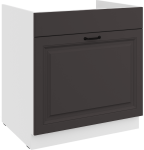 Spodní skříňka pod dřez Stilo 80 ZL 1S BB - Premium Box Barva korpusu: Bílá, Barva dvířek: Dust Grey