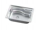 Erga HD, 1-komorový ocelový dřez 580x430x160 mm, povrch MikroDekor, ERG-MLS-HD5843D