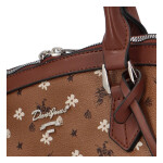 Stylová kufříková kabelka Saskie, světle hnědá