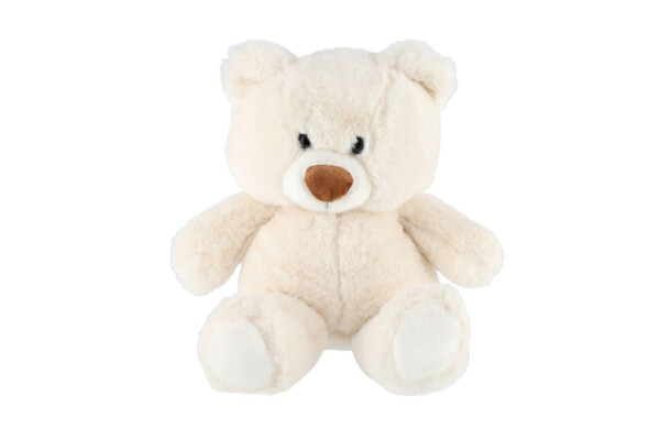 Medvěd sedící plyš bílý