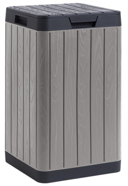 TOOMAX RIO GARDEN zahradní plastový koš 80 L - světle šedá a grafit
