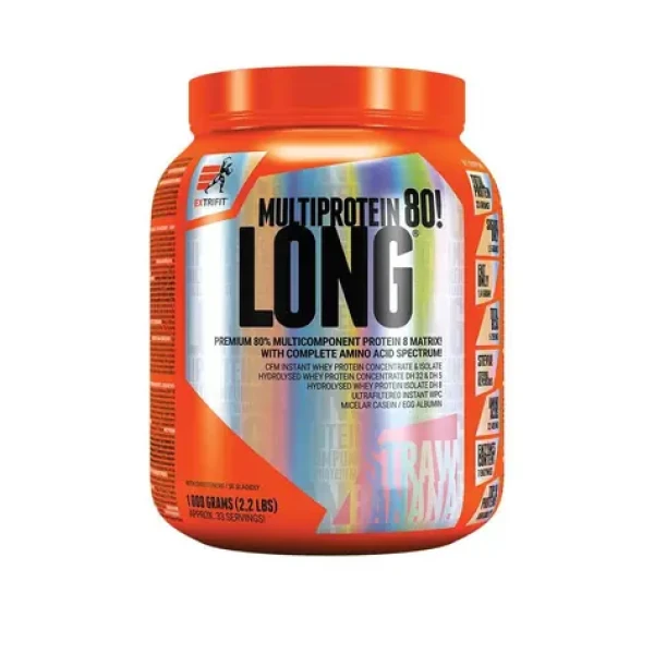 Extrifit Long 80 Multiprotein 1000 g strawberry banana (09523)