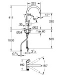 GROHE - Blue Pure Dřezová baterie BauCurve s filtrační funkcí, chrom 30580000