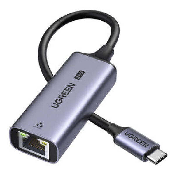 UGREEN CM648 Síťový adaptér USB-C - RJ45 šedá / až 2500 Mb/s (25052)