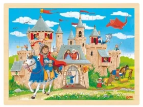 GOKI Dřevěné puzzle Rytířský hrad