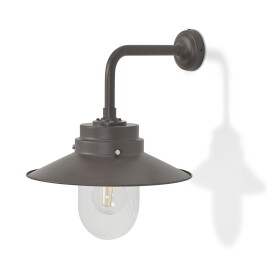 Garden Trading Venkovní nástěnná lampa Semington Coffee Bean, hnědá barva, kov