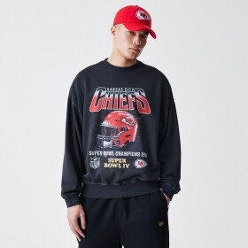 New Era Pánská mikina Kansas City Chiefs NFL Washed Oversized Crew Neck Sweater Velikost: XL