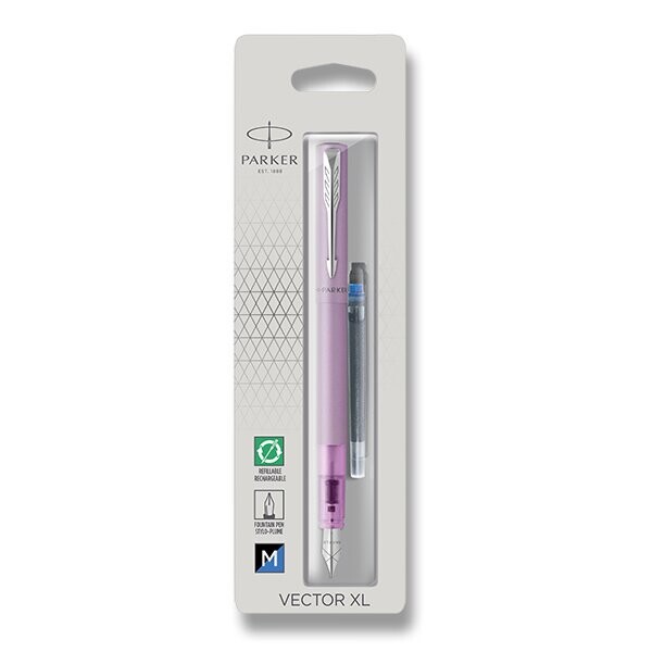 Parker Vector XL Lilac - plnící pero, hrot M, blistr