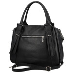 Módní dámská kožená kabelka do ruky Hannah, černá