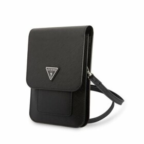 Pouzdro Guess PU Saffiano Triangle Logo Phone Bag černé