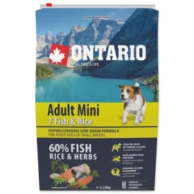 Ontario Adult Mini Fish Rice 2.25kg / Granule pro dospělé psy (214-10575)