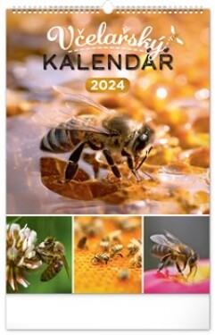 Nástěnný kalendář Presco Group 2024 - Včelařský, 33 × 46 cm