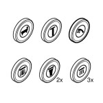 GROHE - Náhradní díly Krytky symbolů pro baterie SmartControl, 9 ks 14077XH0