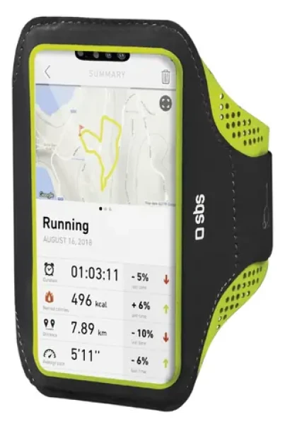 SBS Armband XXXL černá / Sportovní pouzdro na rameno / pro smartphony do 6,7"