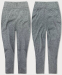 Šedé bavlněné 3/4 legíny (YW01045-A3) odstíny šedé XL (42)