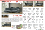 FAGUS Rohová sedací souprava SANDRA - relax L - AKČNÍ VARIANTA PROVEDENÍ: 2-sedák ROZKLAD + roh RX - kateg.0