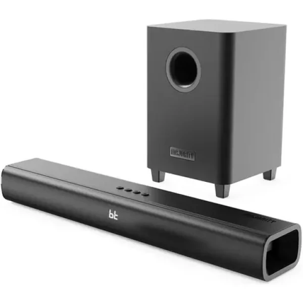 Majority Naga 60 Plus černá / 2.1 soundbar / 120W / Bluetooth 5.0 / USB / AUX / RCA / optický vstup (5056444113191)