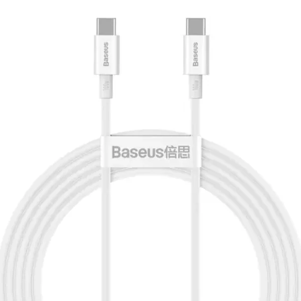 Baseus CATYS-C02 Kabel USB-C (M) - USB-C (M) 2 m bílá / 100W (CATYS-C02)