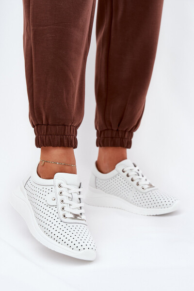 Dámské Kožené Sportovní Boty Vinceza 79532 Bílé 39