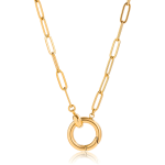 ELENYS Infinite Circle – pozlacený náhrdelník 18K žluté zlato Délka: 45+5 cm / max. 50 cm