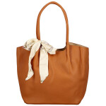 Módní dámská koženková kabelka na rameno Nenet, hnědá