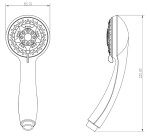 INVENA - Sprchová hlavice ESLA AS-94-001-M