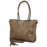 Stylová dámská koženková kabelka na rameno Elfryda, khaki