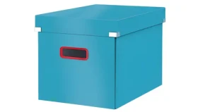 LEITZ Krabice ClickStore Cosy L (A4) klidná modrá / Karton / 320 × 310 × 360 mm / skládací s víkem (53470061)