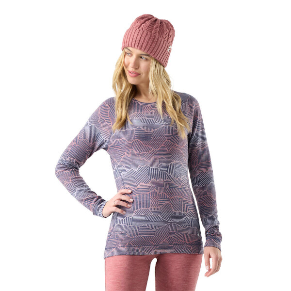 Dámské merino triko dlouhý rukáv SMARTWOOL Women's Classic Thermal Merino Base Laye, Nightfall Linear Peaks velikost: S