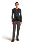 ICEBREAKER Wmns 200 Realfleece Descender LS Zip Hood, Jet Heather/Black/Cb velikost: L