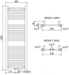 MEXEN/S - Mars radiátor + topná tyč 1200 x 400 mm, 400 W, černá W110-1200-400-6400-70