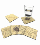 Harry Potter: Set podtácků - Pobertův plánek 4 ks (Marauders Map) - EPEE Merch - WOW Stuff