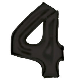 Balónek číslo 4 černé 86 cm - Amscan Balónek číslo 4 černé 86 cm - Amscan