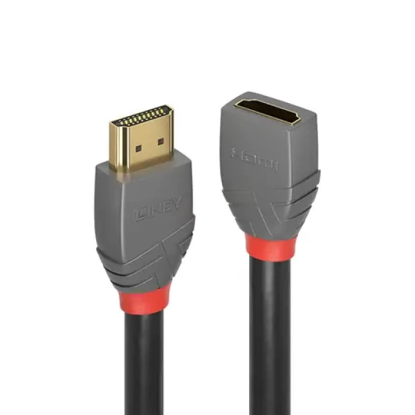 Lindy Anthra Line černá / HDMI prodlužovací kabel / HDMI 2.0 / 0,5 m / 4K 60Hz (36475)